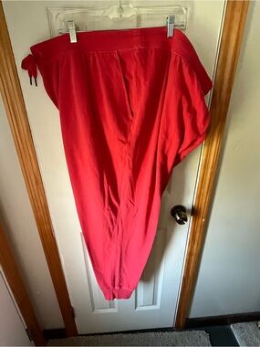 Old Navy Red Harem Track Pants with Elastic Ankles